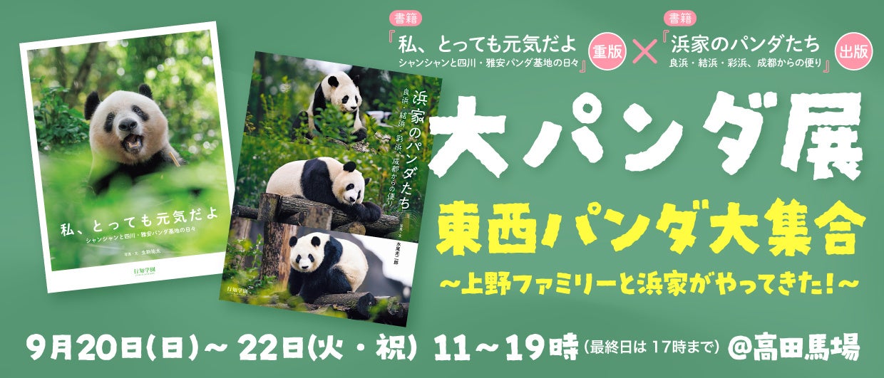 【3日間限定】写真集出版&重版記念「大パンダ展 東西パンダ大集合 〜上野ファミリーと浜家がやってきた…」